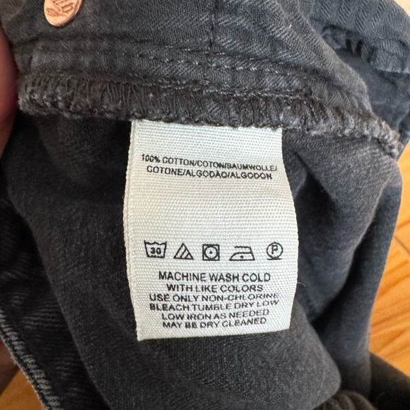 We The Free Zip It Up Black Denim Mini Skirt Size 29 - Picture 5 of 5